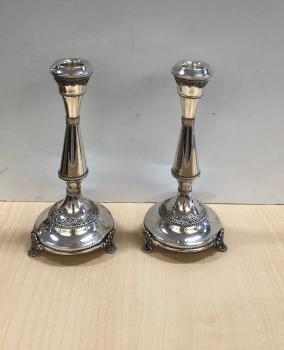 Sterling Silver Candle Holders With Filigree